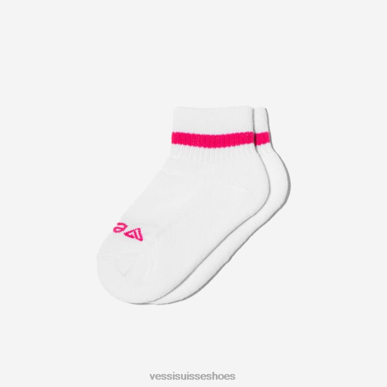 Vessi chaussettes mi-mollet H6F628 gris, rose sur blanc, turquoise sur blanc, violet sur blanc, noir, blanc