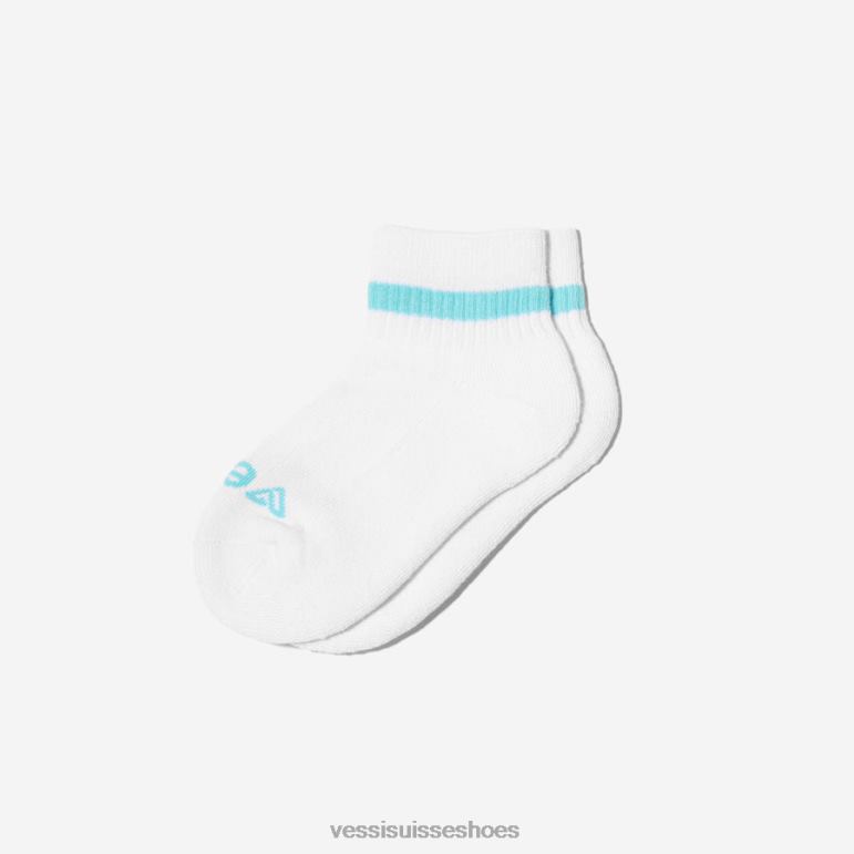 Vessi chaussettes mi-mollet H6F628 gris, rose sur blanc, turquoise sur blanc, violet sur blanc, noir, blanc