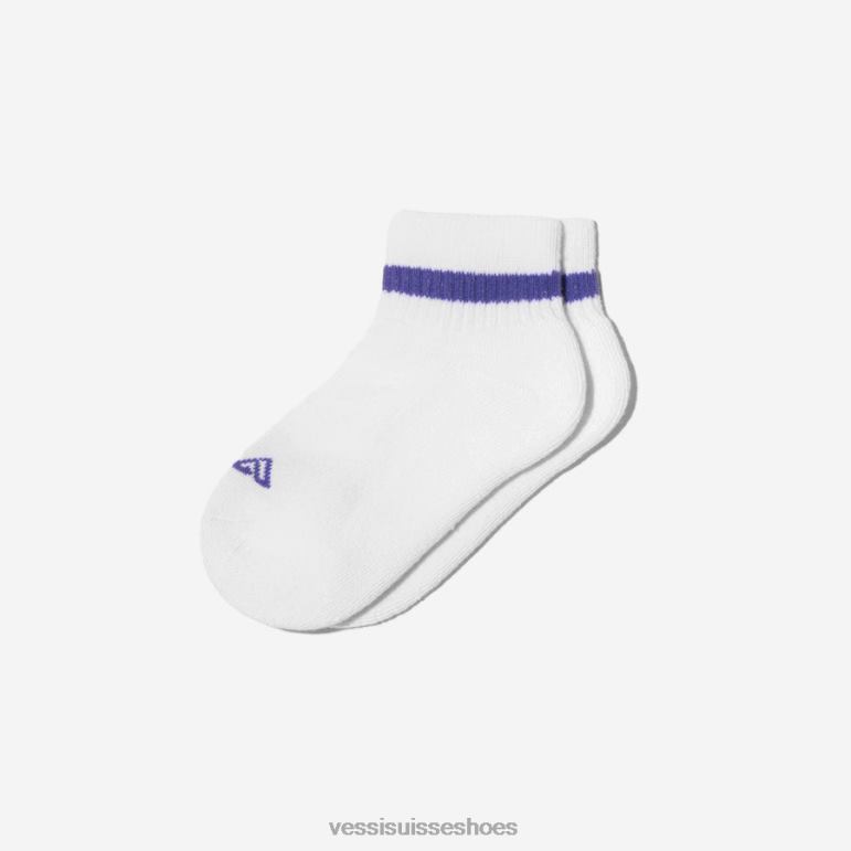 Vessi chaussettes mi-mollet H6F628 gris, rose sur blanc, turquoise sur blanc, violet sur blanc, noir, blanc