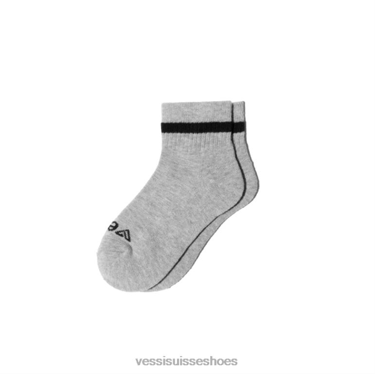 Vessi chaussettes mi-mollet H6F628 gris, rose sur blanc, turquoise sur blanc, violet sur blanc, noir, blanc