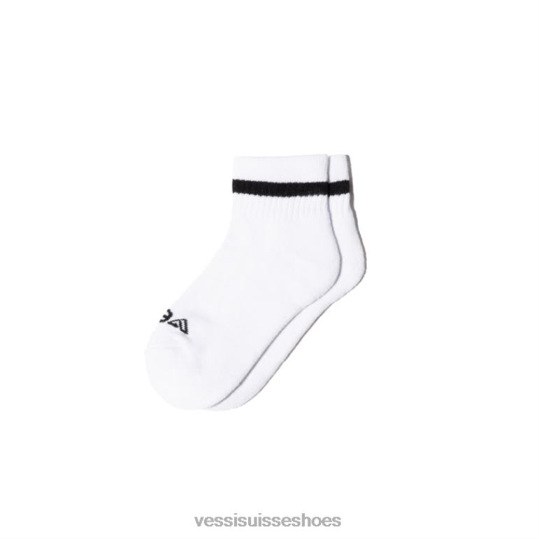 Vessi chaussettes mi-mollet H6F628 gris, rose sur blanc, turquoise sur blanc, violet sur blanc, noir, blanc