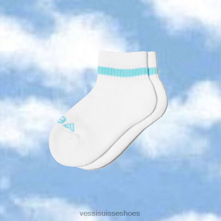 Vessi chaussettes mi-mollet H6F628 gris, rose sur blanc, turquoise sur blanc, violet sur blanc, noir, blanc