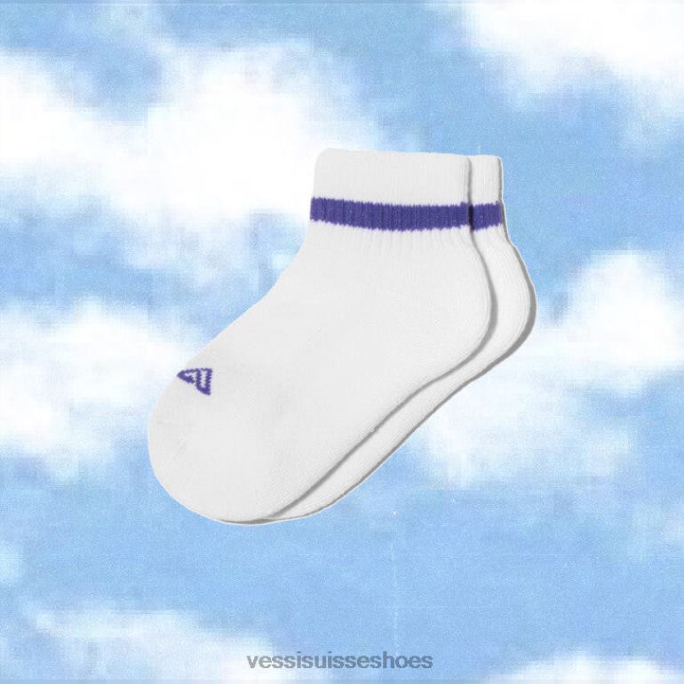 Vessi chaussettes mi-mollet H6F628 gris, rose sur blanc, turquoise sur blanc, violet sur blanc, noir, blanc