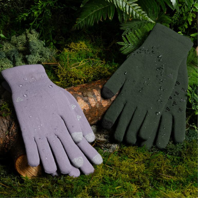 Vessi gants imperméables H6F621 noir, gris chiné, vert épicéa, lilas chiné