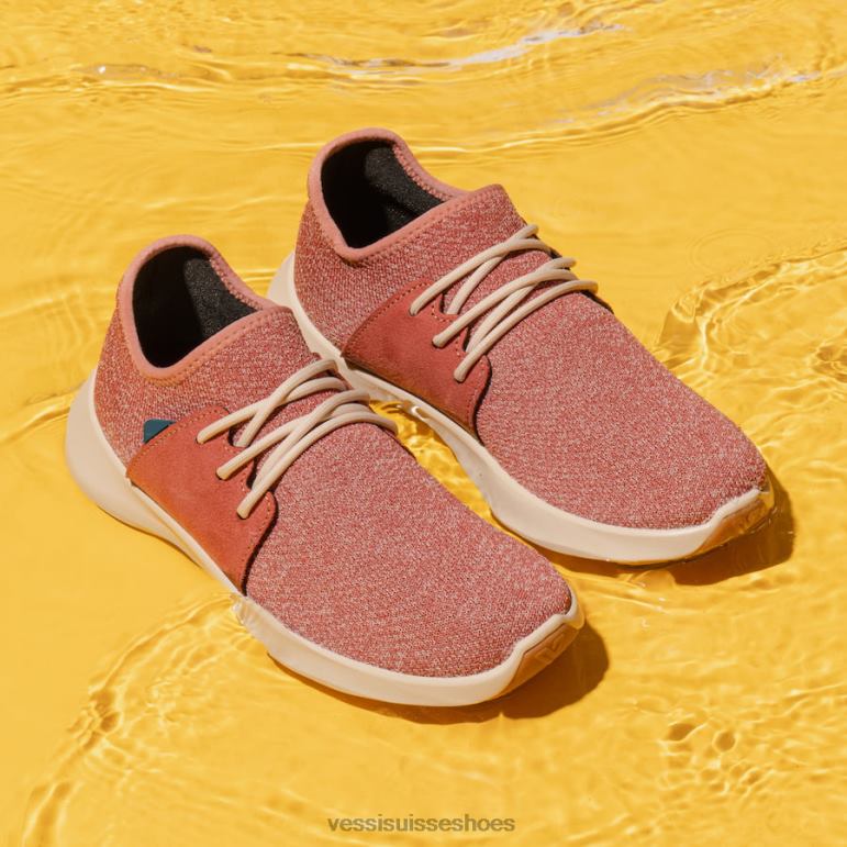 Vessi classique de tous les jours - rouge cerise sur blanc cassé H6F62261 rouge cerise sur blanc cassé