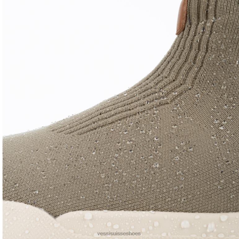 Vessi week-end chelsea - vert olive sur blanc cassé H6F62179 vert olive sur blanc cassé